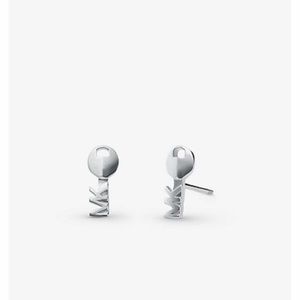 NEW Michael Kors Sterling silver key stud earrings